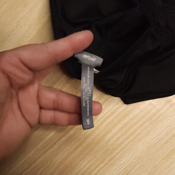 Aerie Black Bralette With Lace Back Medium - Picture 5 of 5